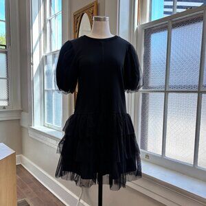 English Factory Black Tutu Shirt Dress.